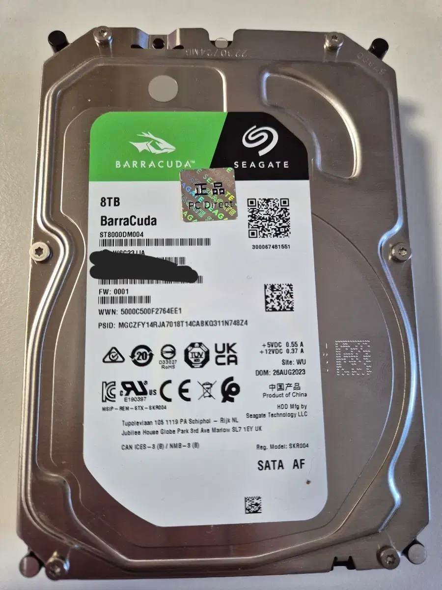 Seagate BarraCuda 8TB HDD 중고 판매합니다. | 브랜드 중고거래
